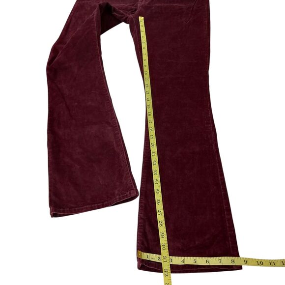 Levi's 725 Corduroy Pants Womens 30x32 Burgundy Bootcut High Rise Riding Stretch - Picture 10 of 12